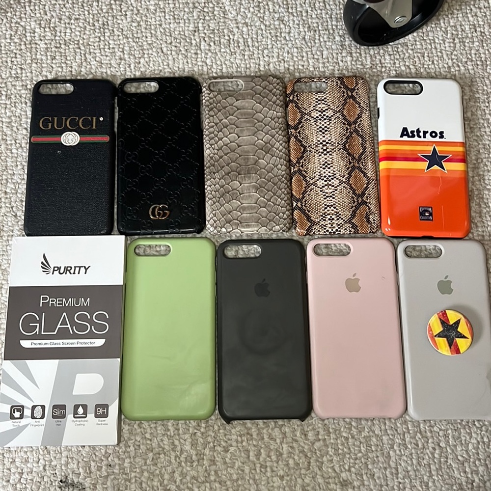 Nine iPhone 8 Plus Cases + screen protector
